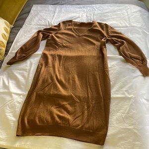 Uniqlo sweater dress, brown.
